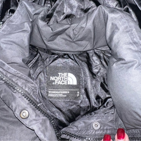 The North Face Dark Gray / Black 550 Down Full Length Winter Coat size Smalll - Picture 4 of 8